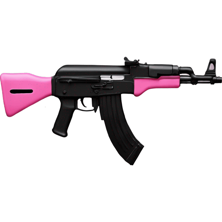 black and pink ak47 emoji