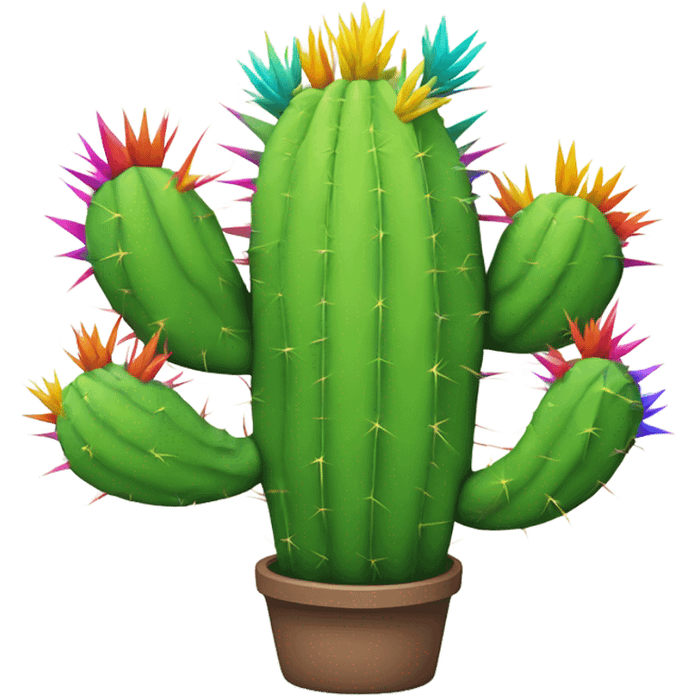 Rainbow cactus  emoji