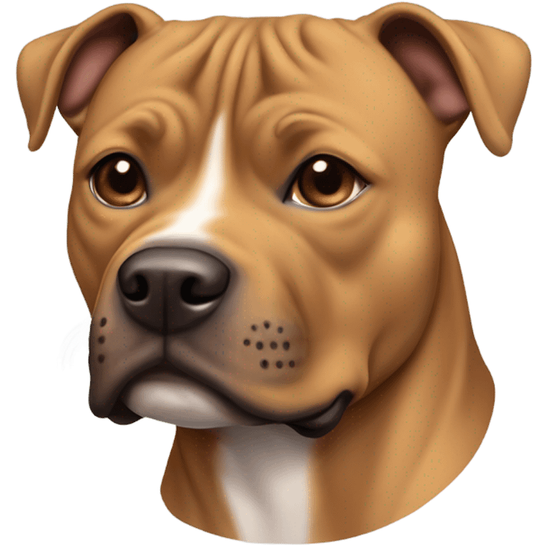 Staffordshire bull terrier light brown emoji