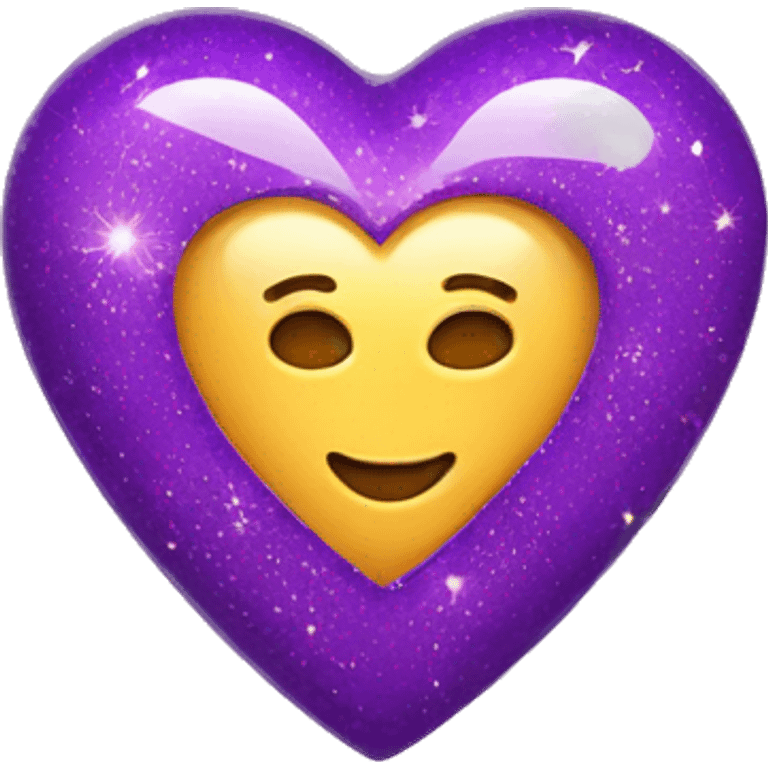 purple heart with sparkles emoji