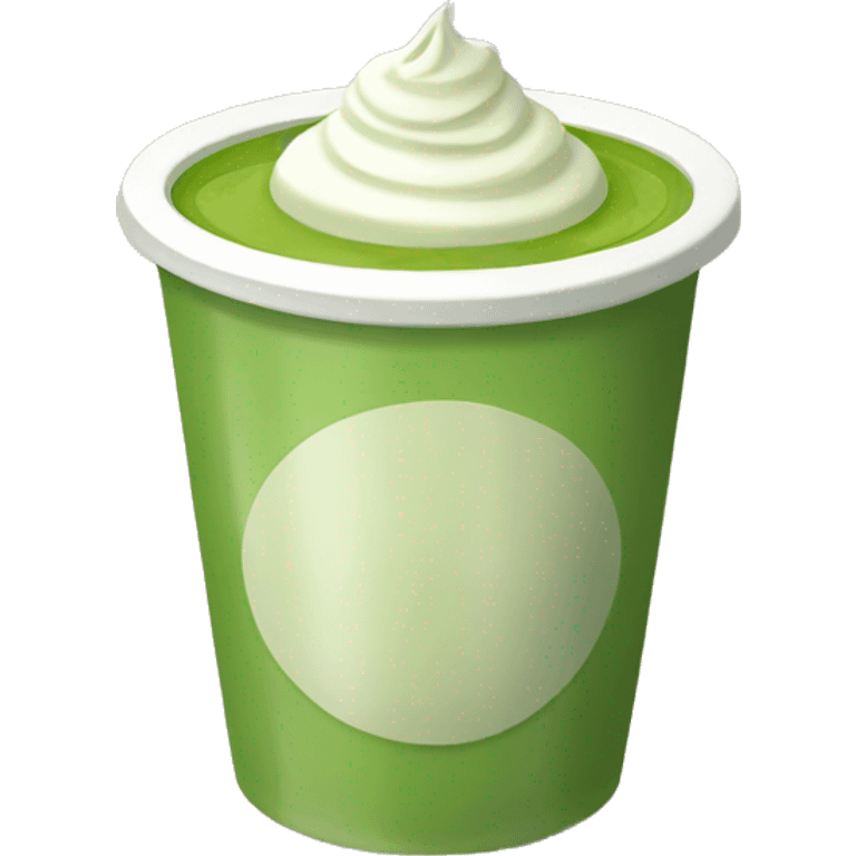 Matcha latte in a plastic cup  emoji