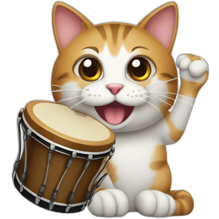 cat with bongos emoji