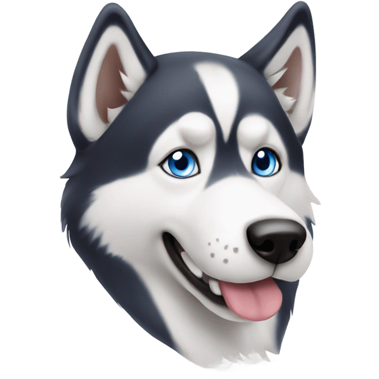 Blue eyed husky in Thailand  emoji