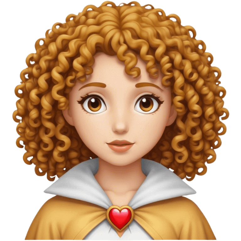 A curly haired girl with a miraculous costume emoji