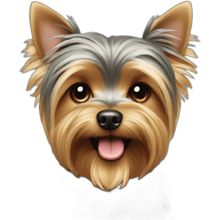 Yorkshire terrier com coração emoji