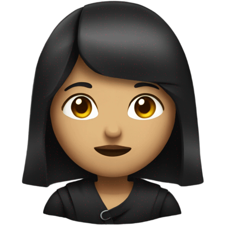 asain baddie with black glass emoji