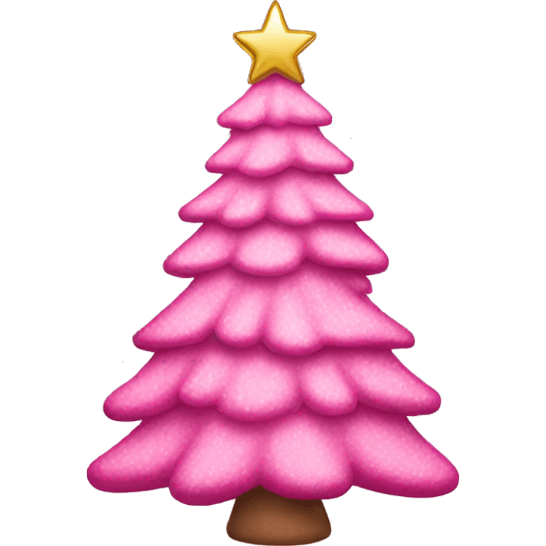 Pink Christmas tree emoji