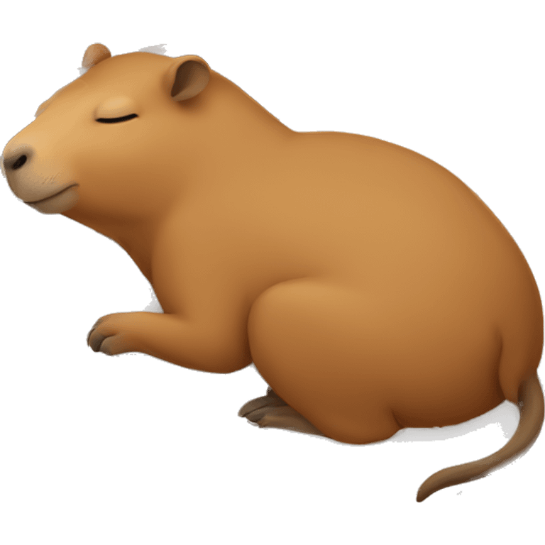 capybara sleeping in bed emoji