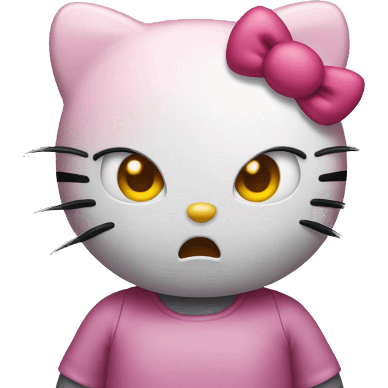 Angry hello kitty emoji