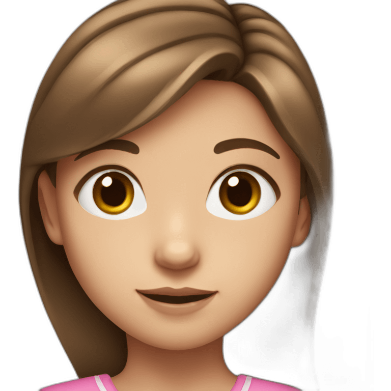 9 year old girl with blue eyes and medium brown hair emoji