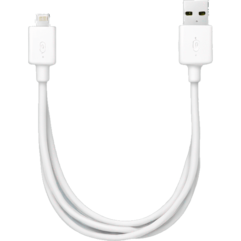 White usb cable emoji