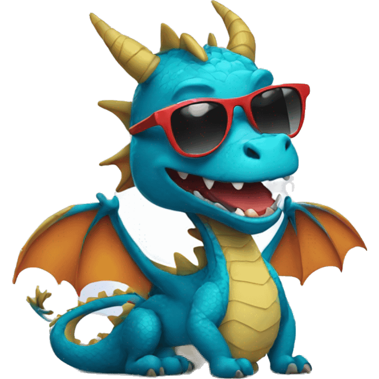 Dragon wearing a Sunglasses  emoji