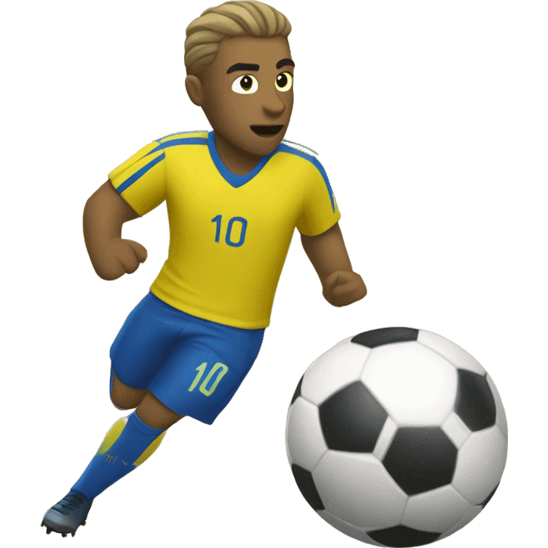 Soccer player yellow canary emoji