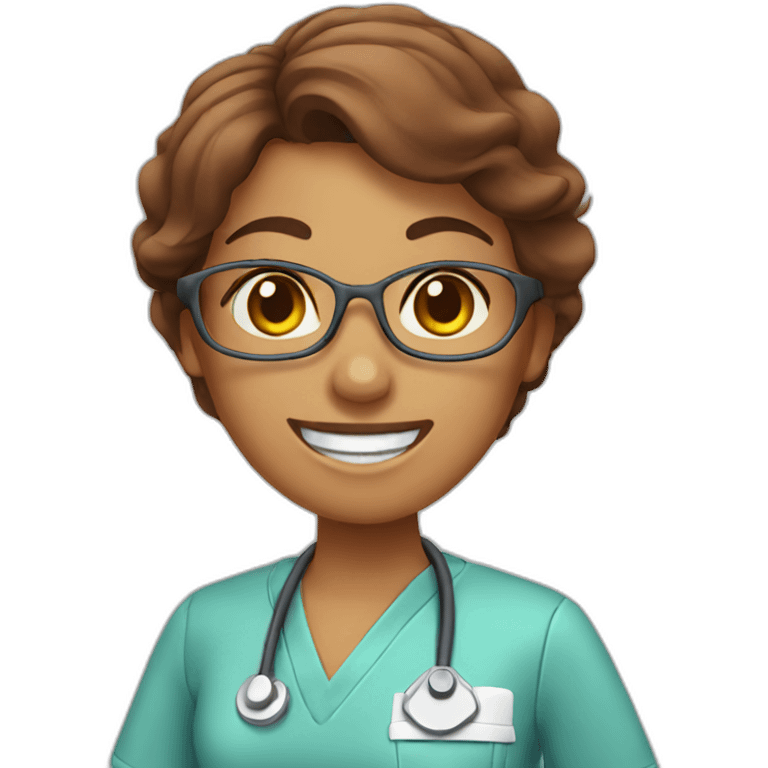 chestnut female dentist  emoji