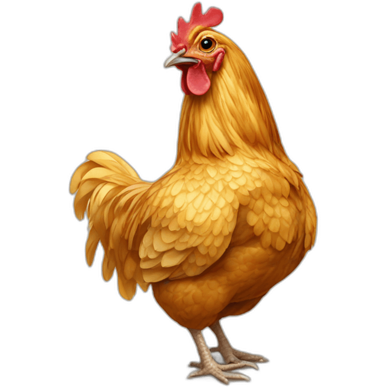 golden laced cochin chicken emoji