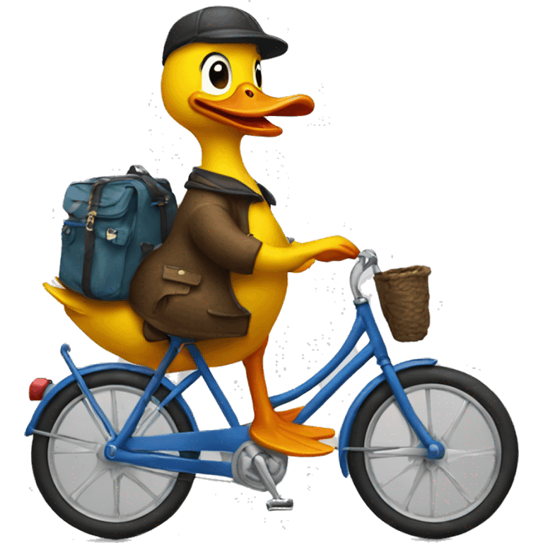 Duck on a bike emoji