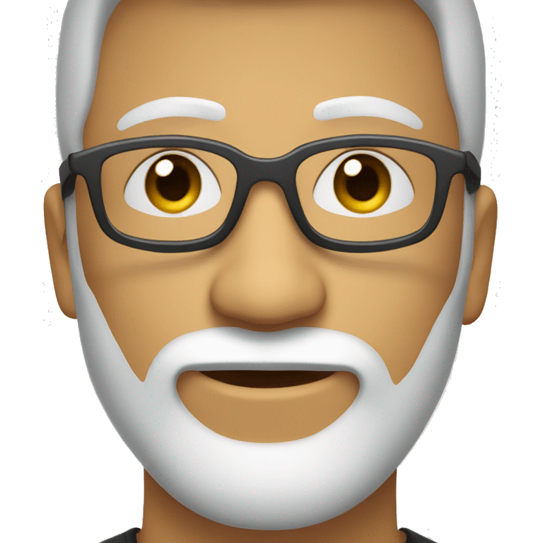 cara de hombre blanco con barba y gafas alegre emoji