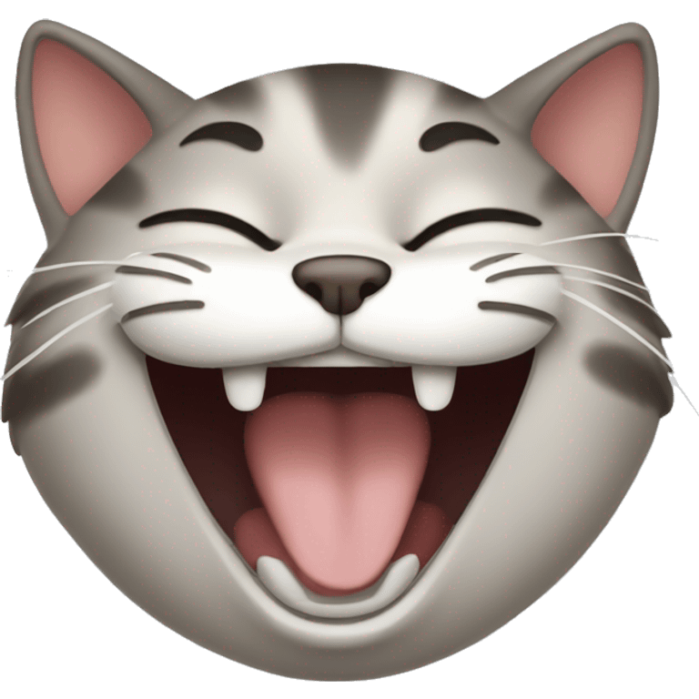 a cat laughing  emoji