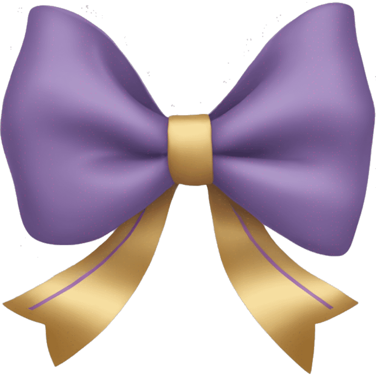 Muted violet and gold bow emoji