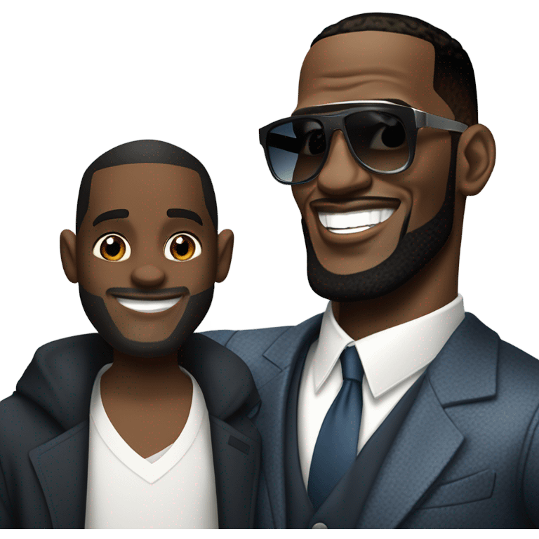 LeBron James with p diddy at the diddy party emoji