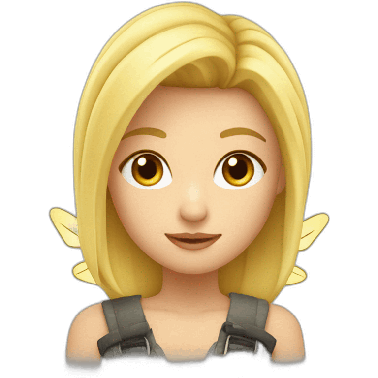 Une fée blonde avec des ailes et wand emoji