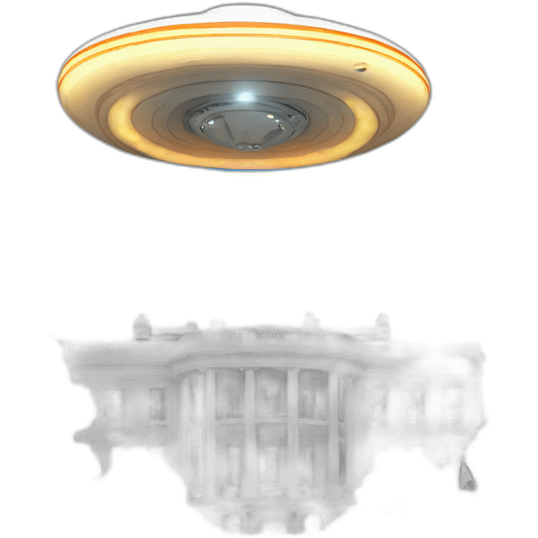 UFO attacking the White House emoji