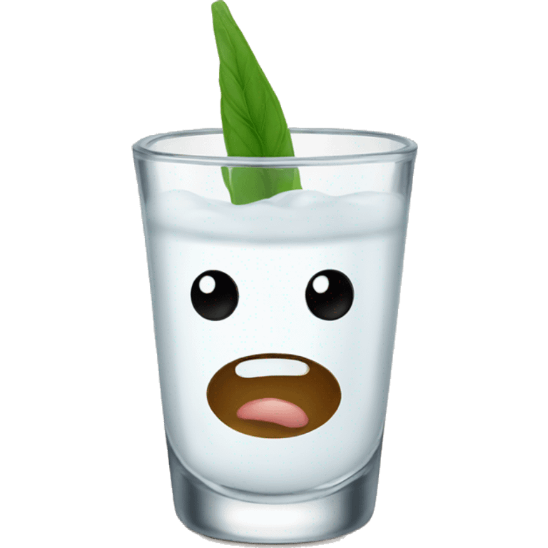 Raki in a shot glass emoji