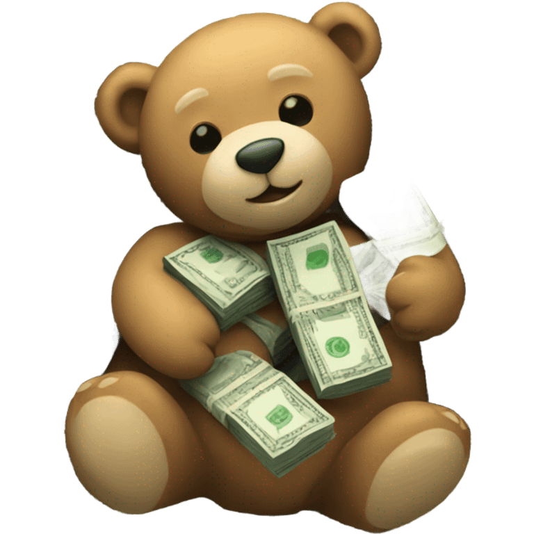 teddy bear pile of money emoji