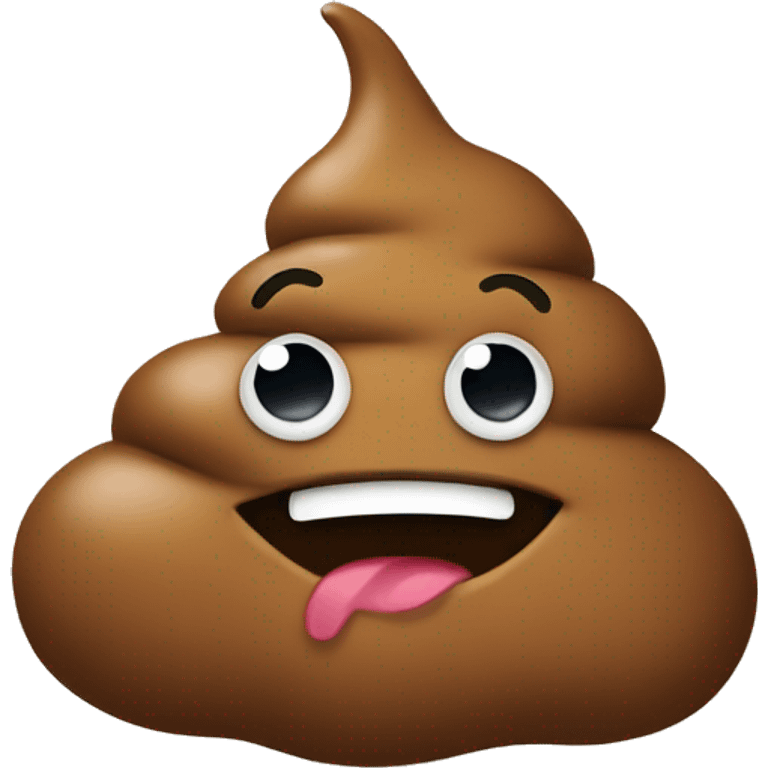 Poop with smiley face emoji