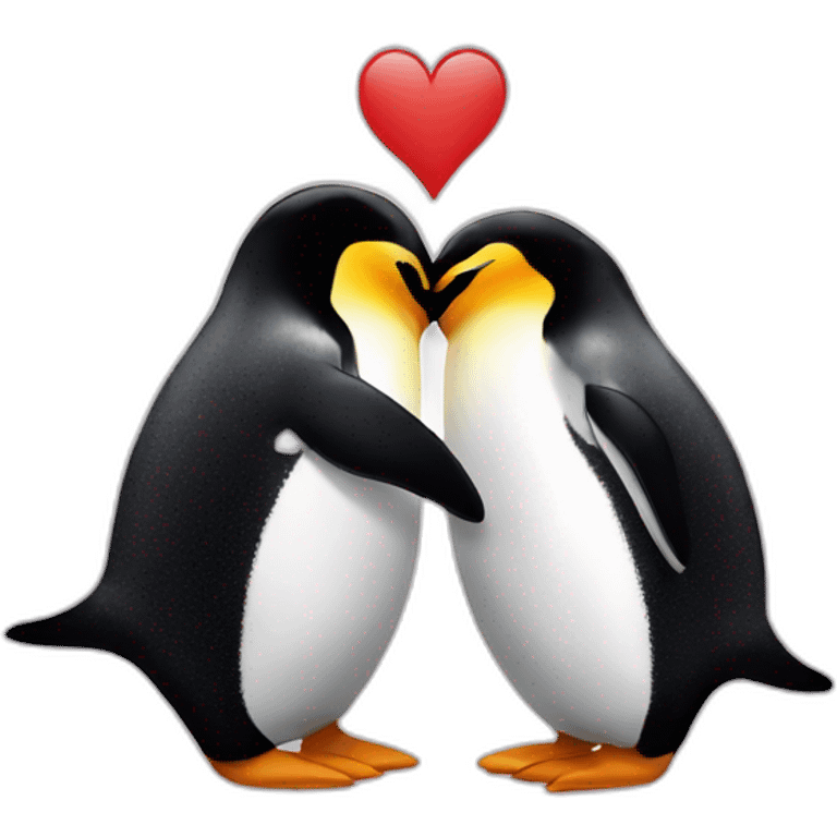 Penguins Kissing emoji