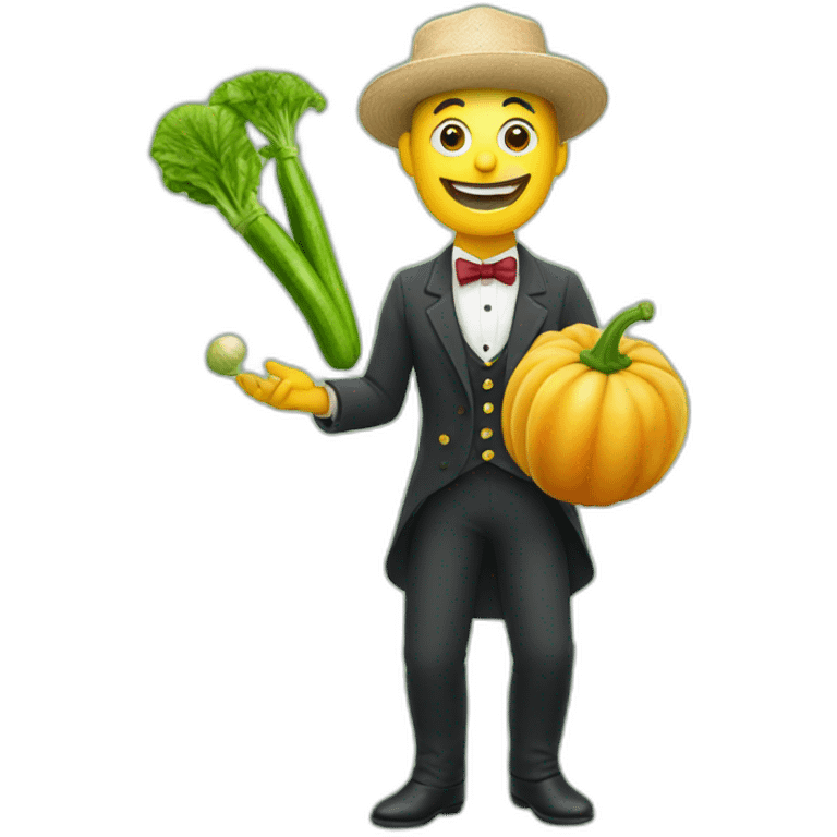 Jongler avec courgette emoji