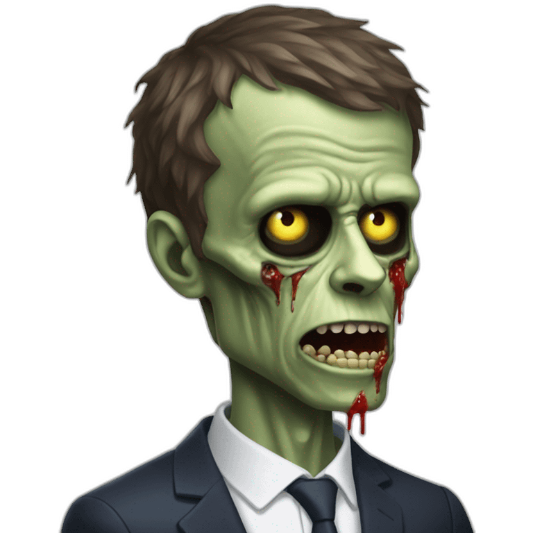 Macron zombie emoji