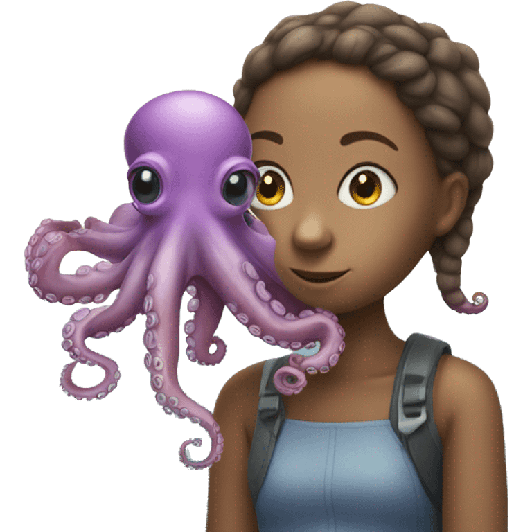 octopus with girl  emoji