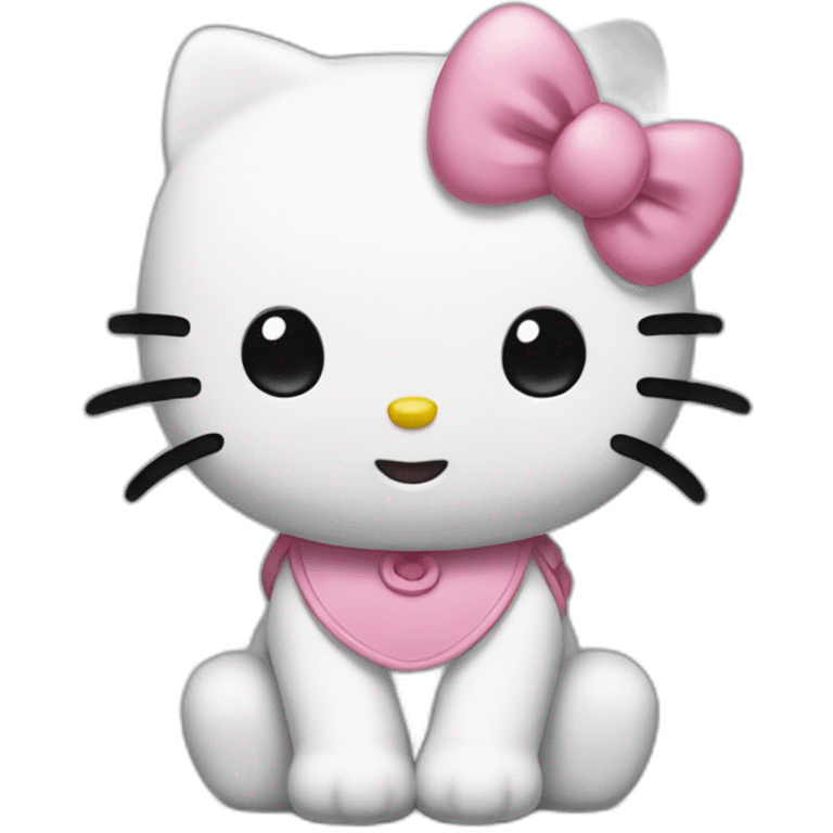 Hello kitty with no bow emoji