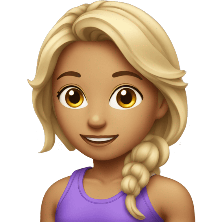 A girl that love workout emoji