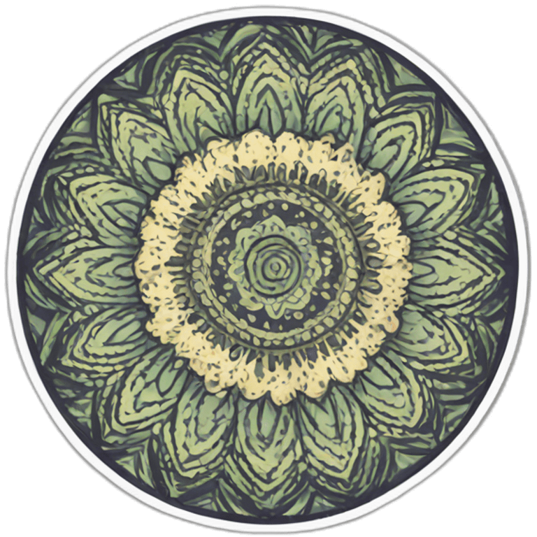 mandala pattern sticker emoji