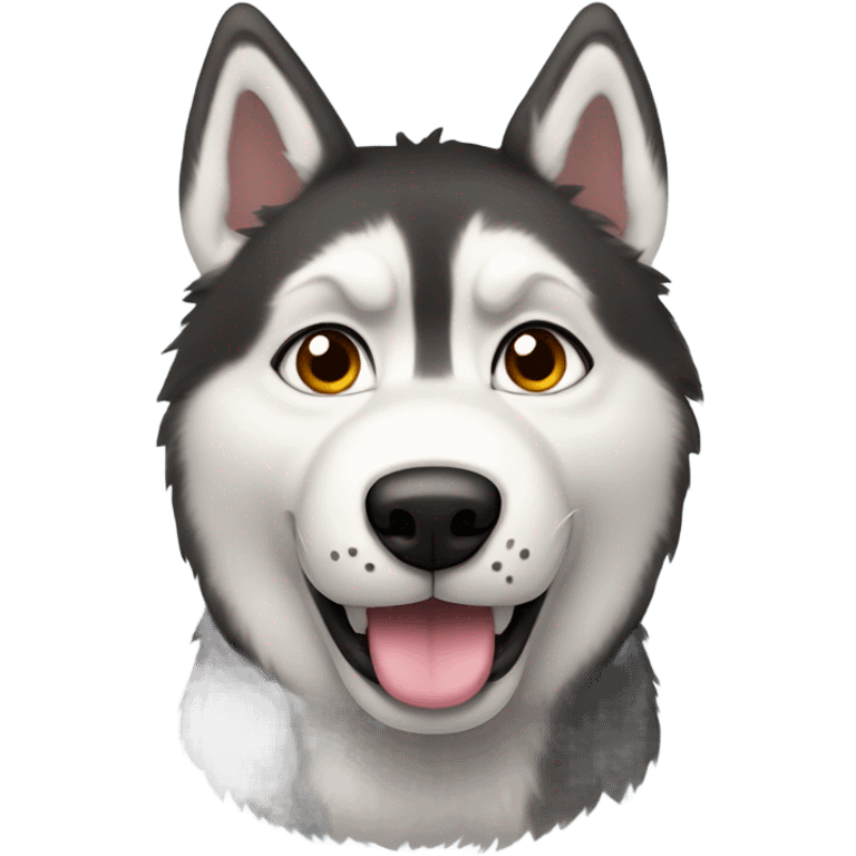 Husky with big belly emoji