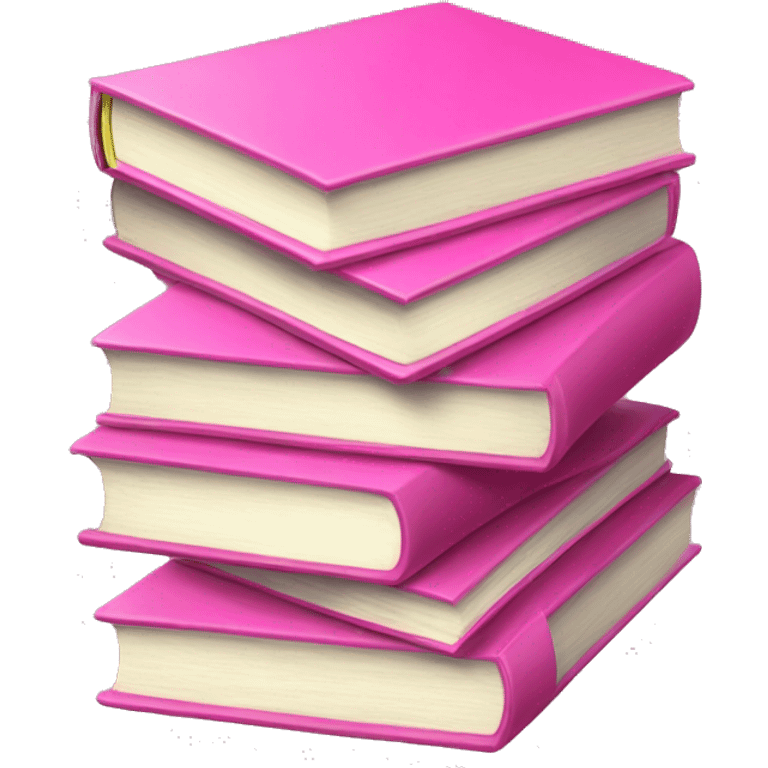 Stack of pink books emoji