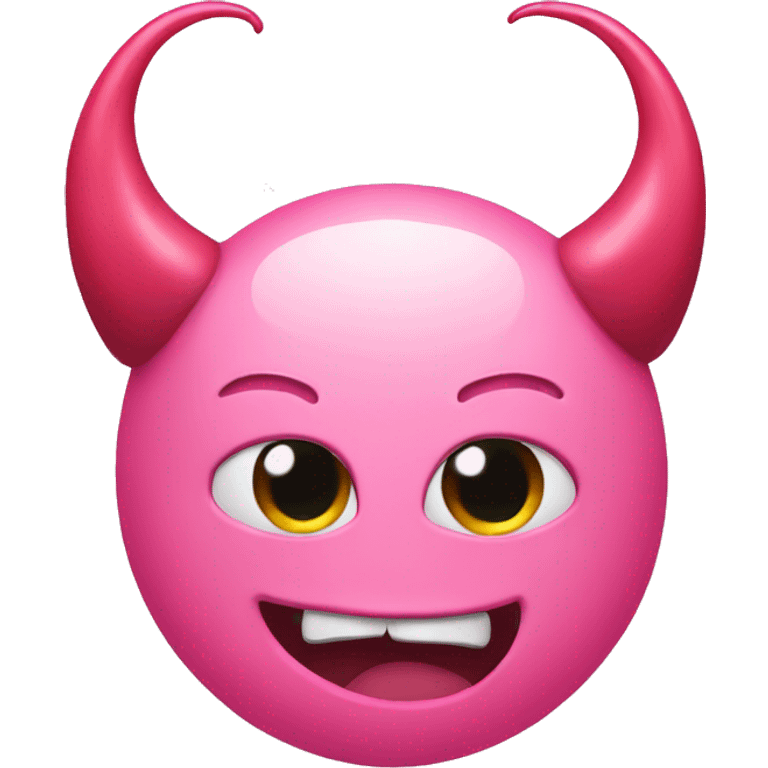 pink heart with devil horns emoji