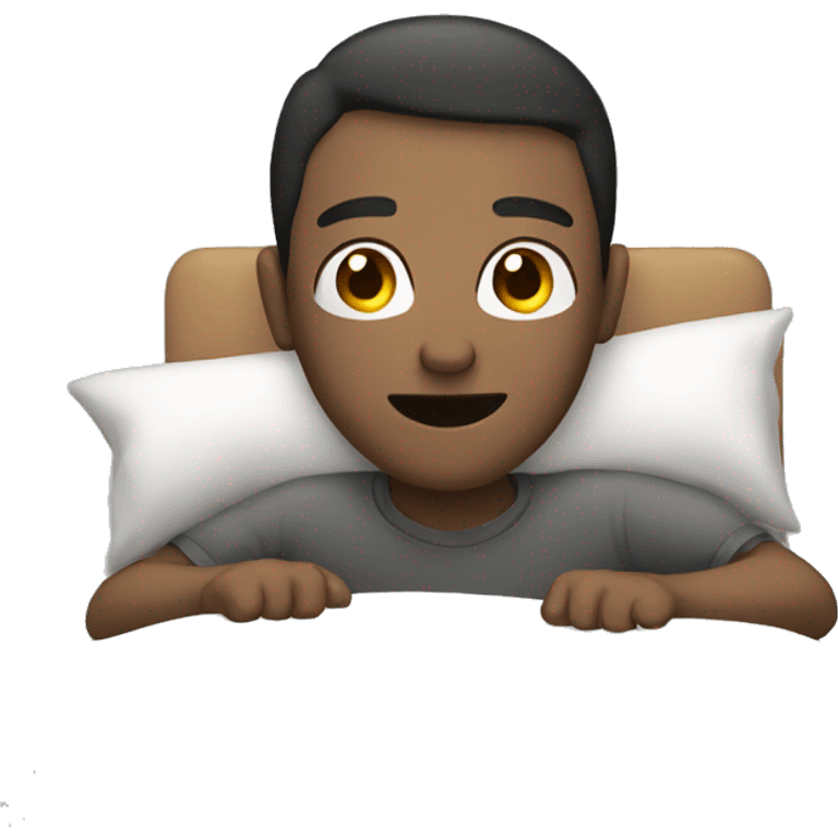 Person am Handy im Bett emoji