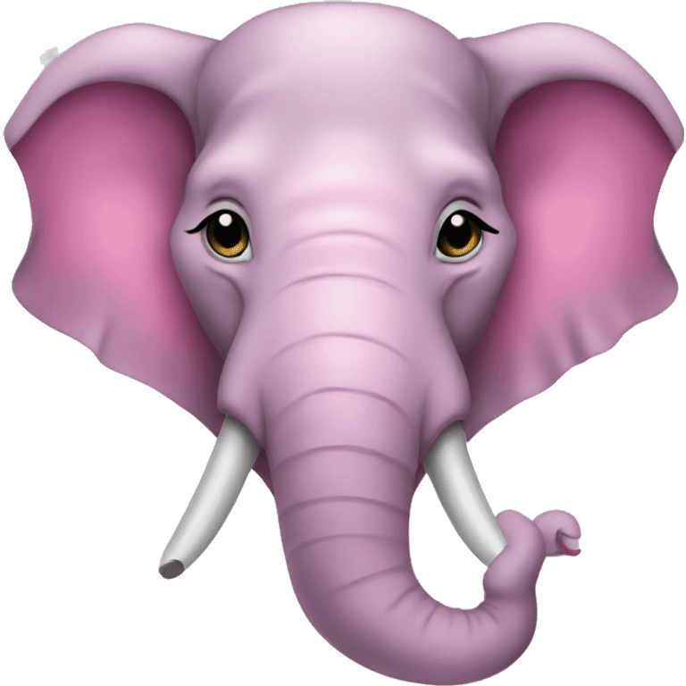 pink face of an elephant emoji