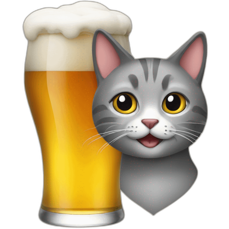 Cat beer emoji