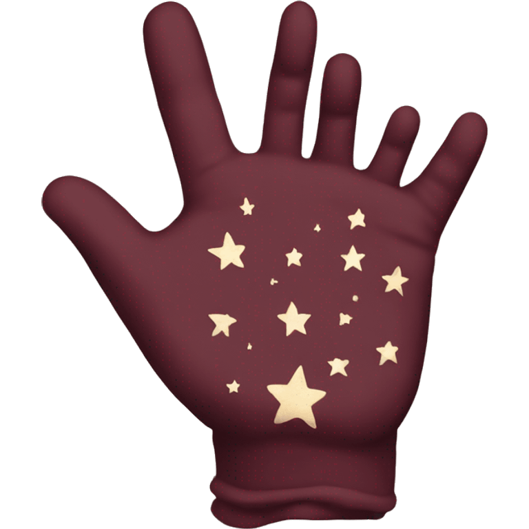 maroon hand drawn stars emoji