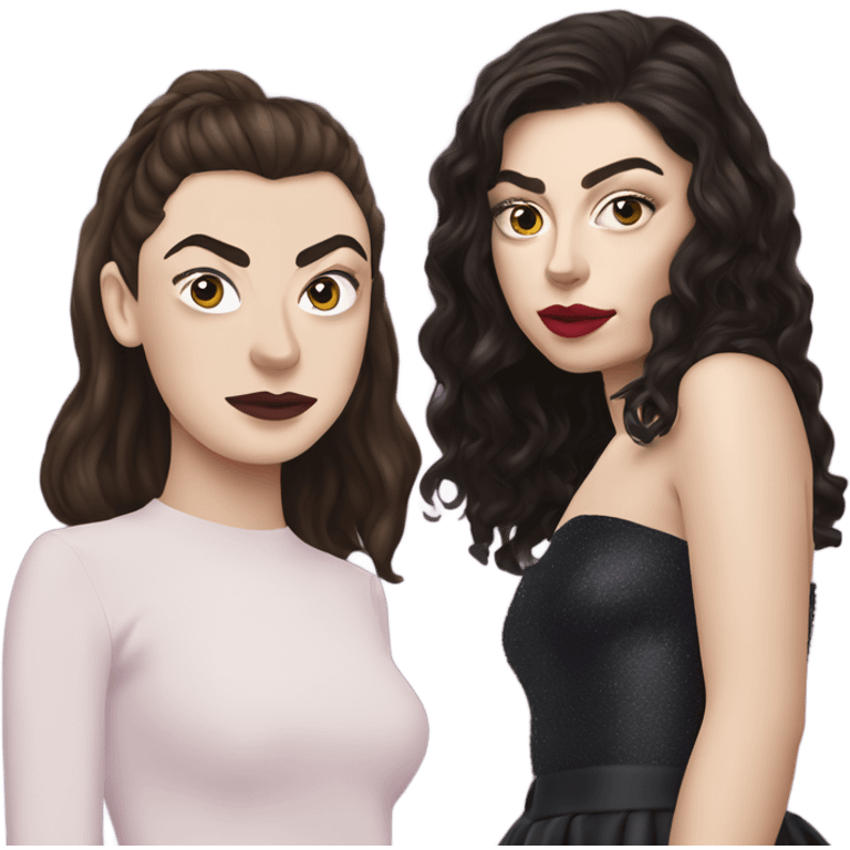 lorde and charli xcx emoji