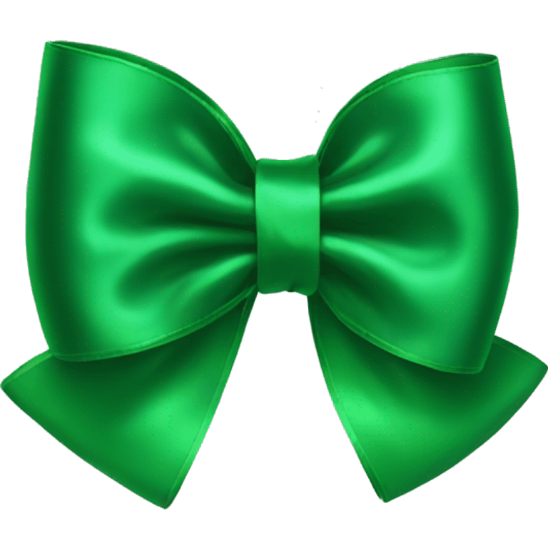 Green satin bow emoji