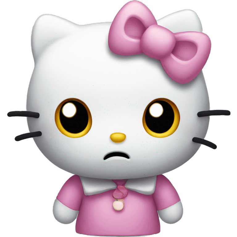 Hello kitty scared  emoji