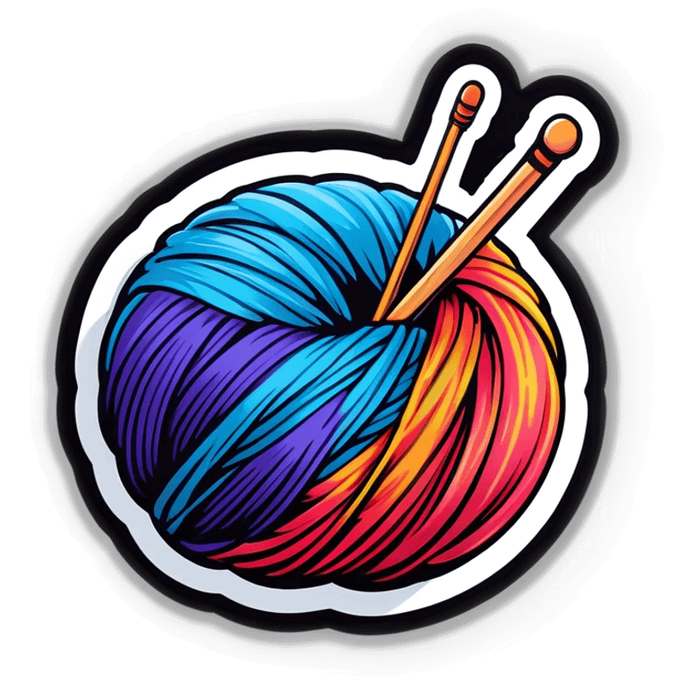 ball of yarn with knitting needles emoji