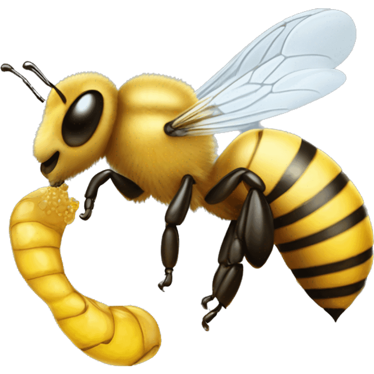 the body of a honey bee have a yellow Python head emoji