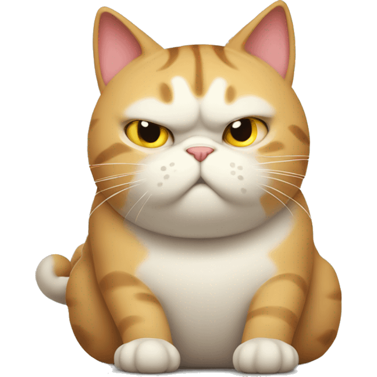 Hangry fat cat cute emoji