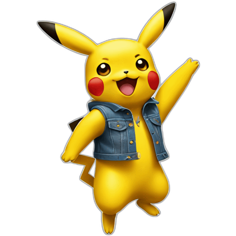 Pikachu do jumping jack emoji